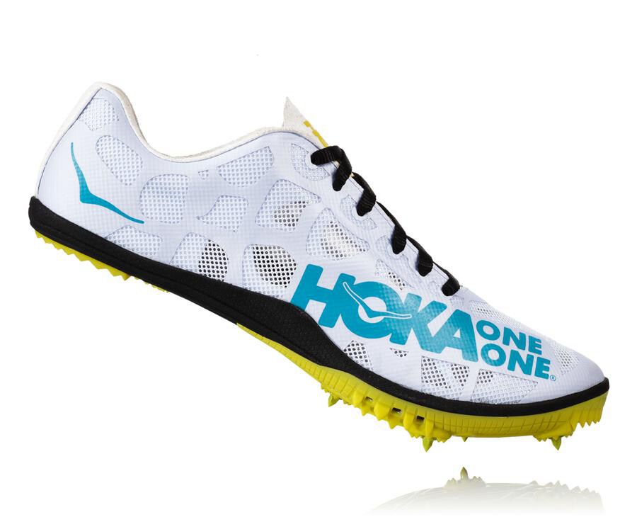 Hoka One One Spikes Herre - Rocket X - Hvide/Blå - 182346QMP